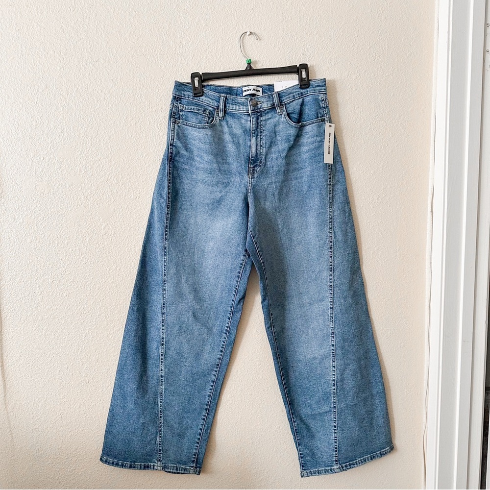 NWT DKNY High Rise Wide Leg Denim Jeans - Medium Wash - Women's Size 31